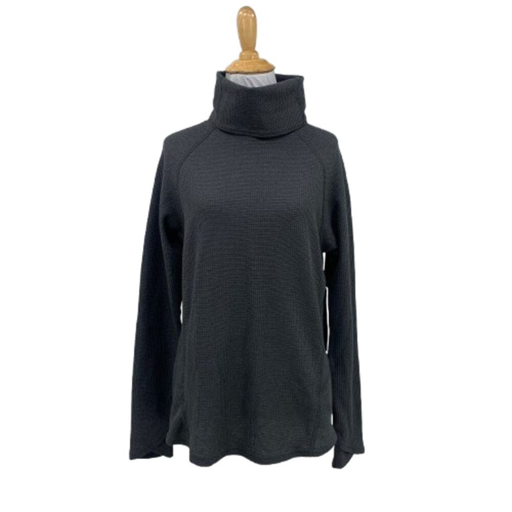 Kuhl Shirt Womens S Small Gotham Gray Petra Turtleneck Waffle Knit Soft Warm